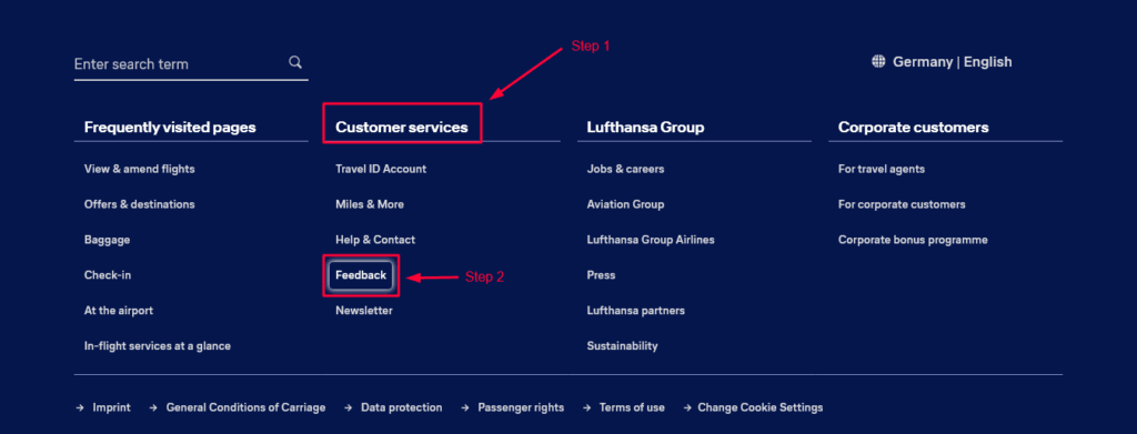Lufthansa airlines feedback
