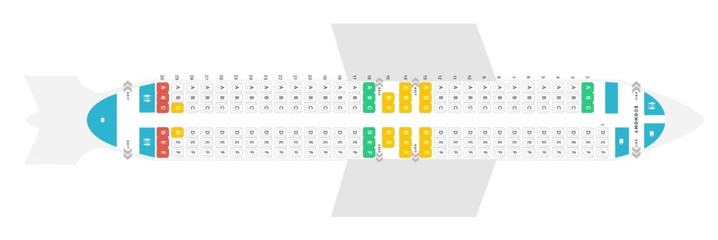 Southest Seating configuration- Boeing 737 MAX 8