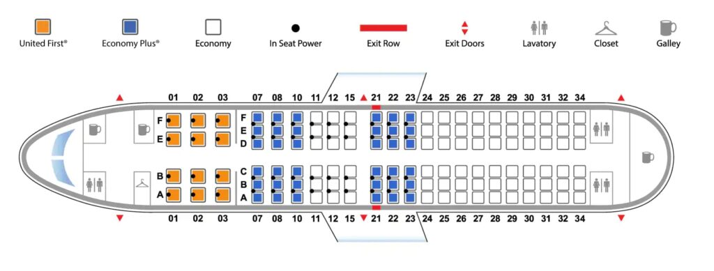 United-airline-seat-map