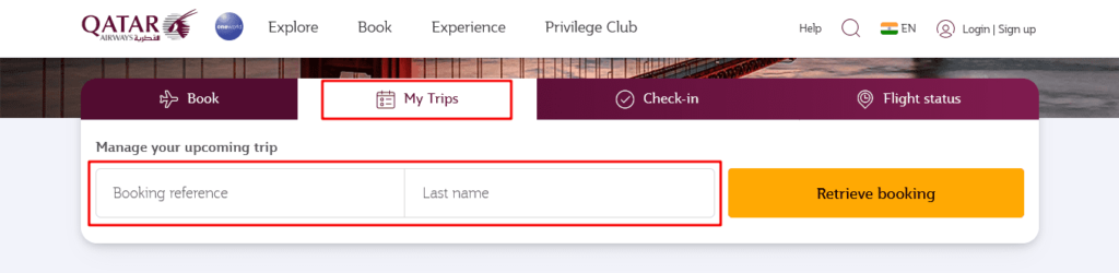 Qatar-Airways-Manage-Booking-Section